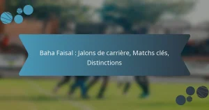 Baha Faisal : Jalons de carrière, Matchs clés, Distinctions