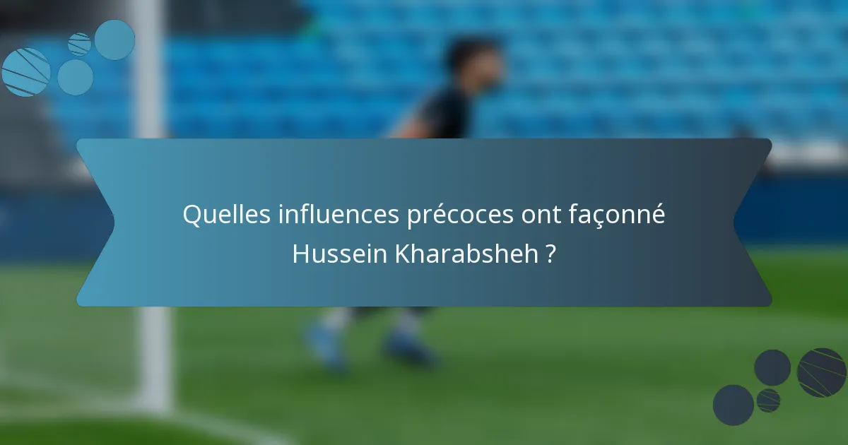 Quelles influences précoces ont façonné Hussein Kharabsheh ?